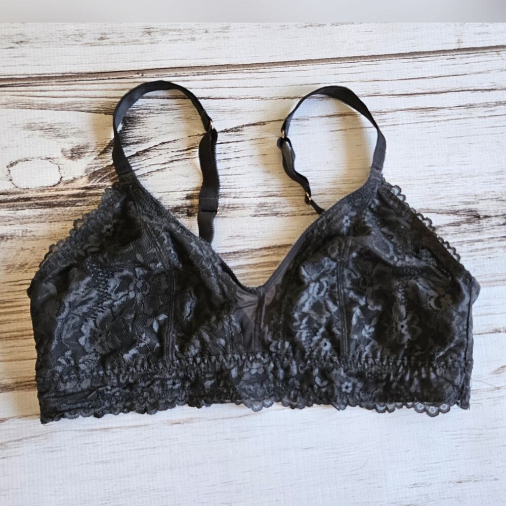 Gray Lace Bralette sz XL